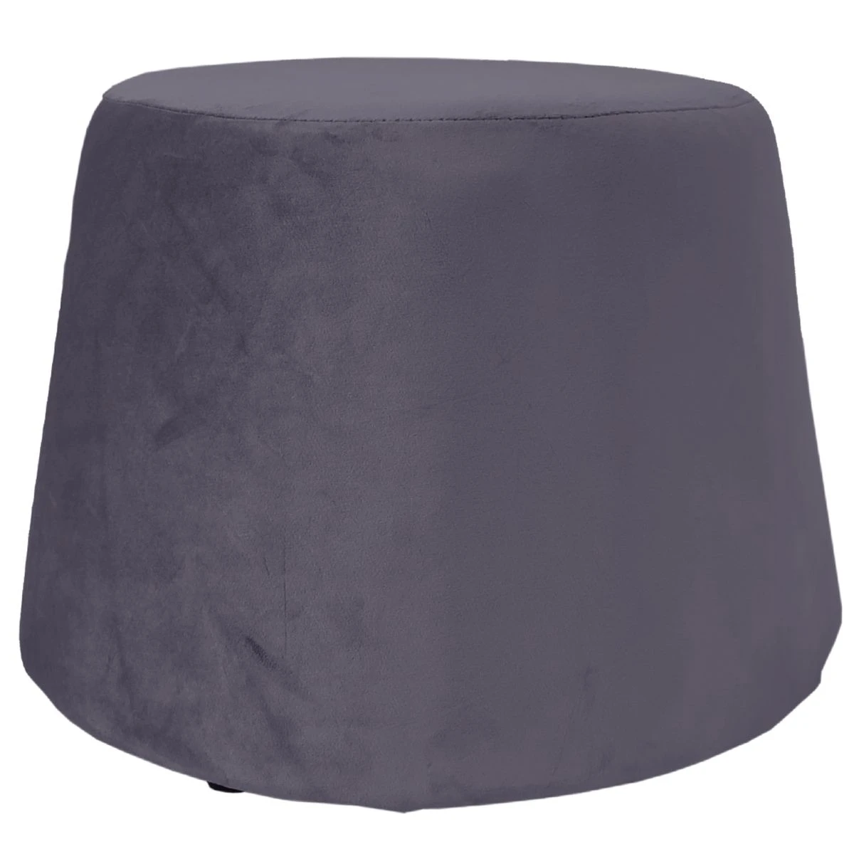 Pouf Stockholm En Velours Gris 31.5 X 34 X 46.5 Cm – Image 5