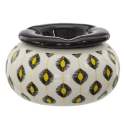 Cendrier Marocain - Blanc, Noir Et Jaune