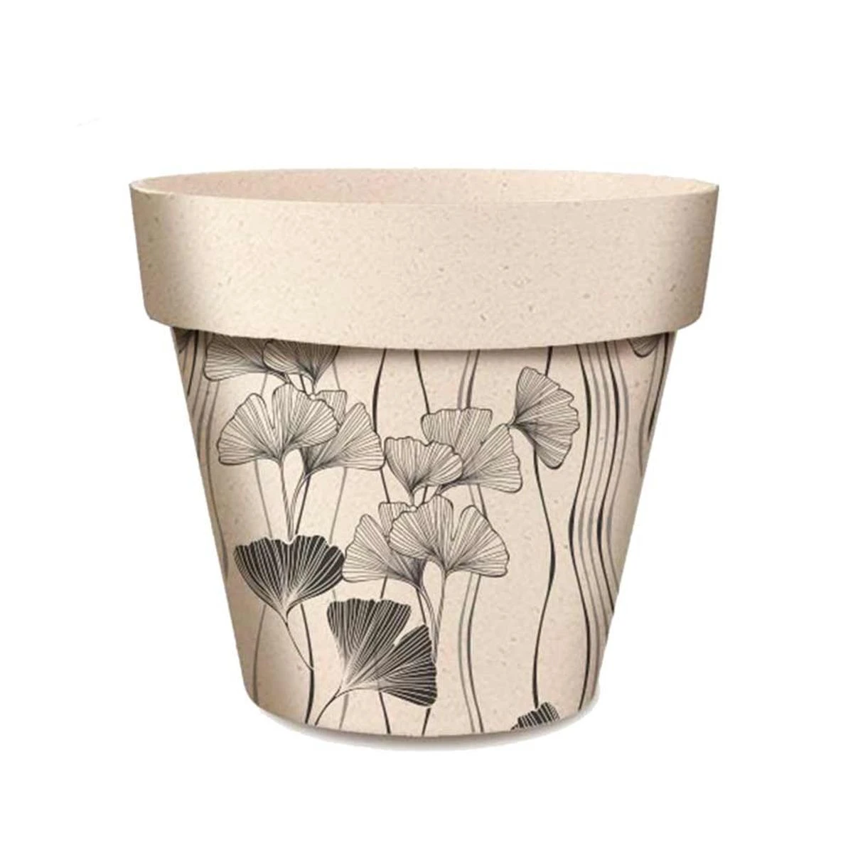 Cache Pot En Fibre De Bambou - Fleurs De Ginkgo - 8.5 Cm – Image 2