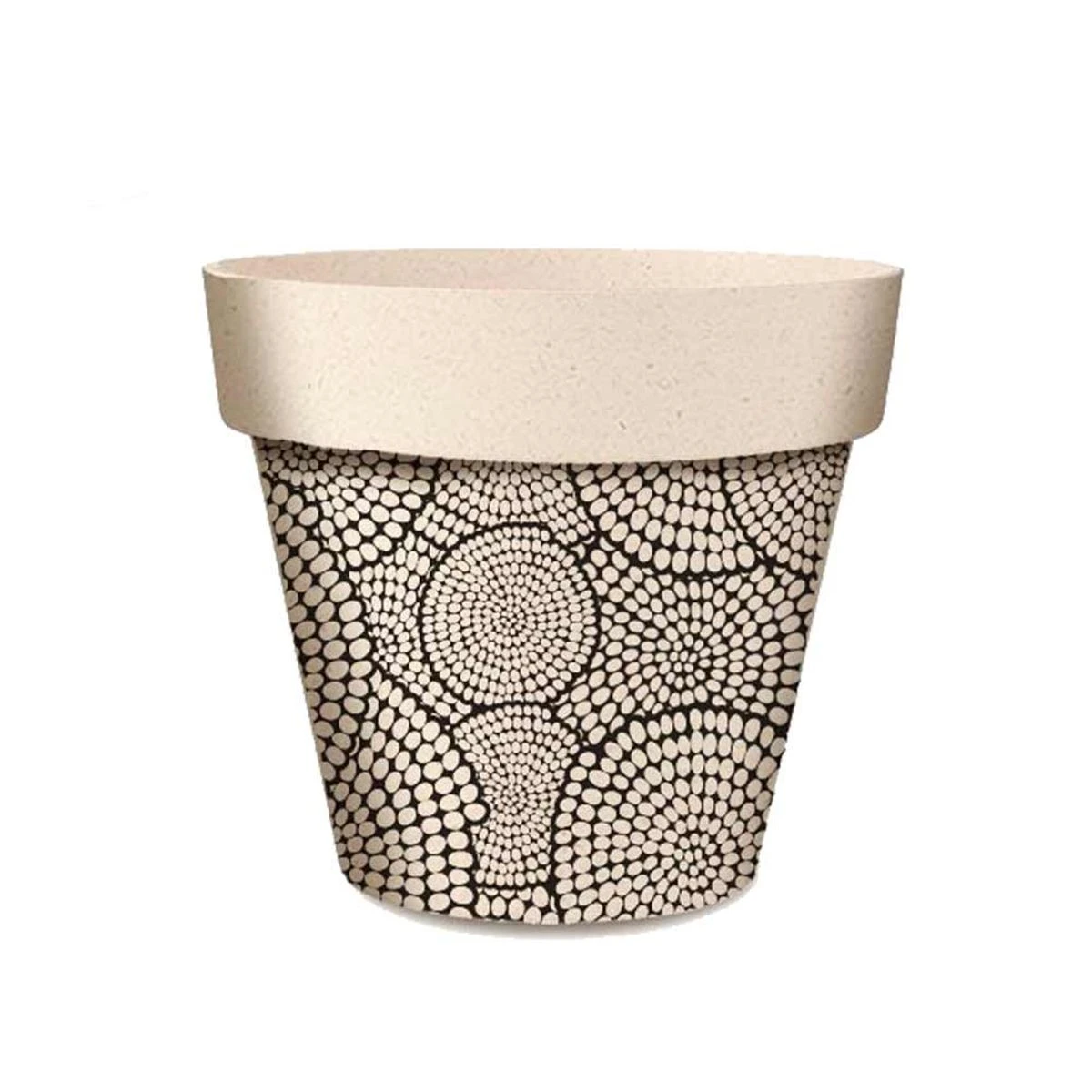 Cache Pot En Fibre De Bambou - Cercles à Pois - 13.5 Cm – Image 2