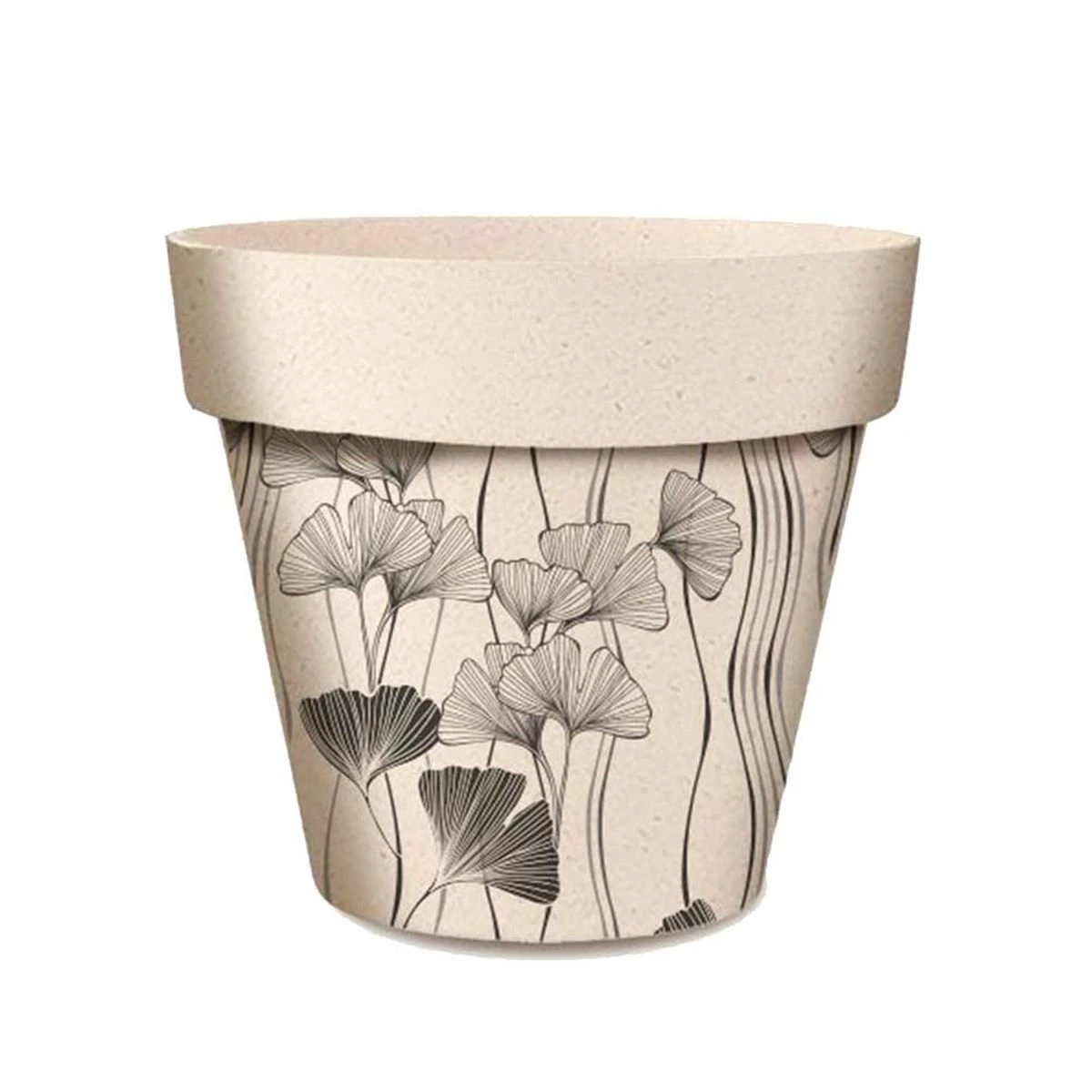 Cache Pot En Fibre De Bambou - Fleurs De Ginkgo – Image 2