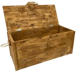 Grand Coffre En Bois De Pin Fait Main