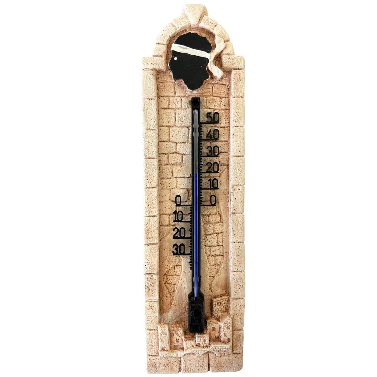 Thermomètre Artisanal En Plâtre - Corse - Modèle Ocre – Image 3