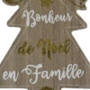 Décoration De Sapin En Bois Pailleté - Bonheur En Famille
