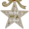 Décoration De Sapin Etoile De Bois Pailletée - Père Noël