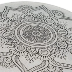 Guéridon Table D'appoint Mandala En Verre
