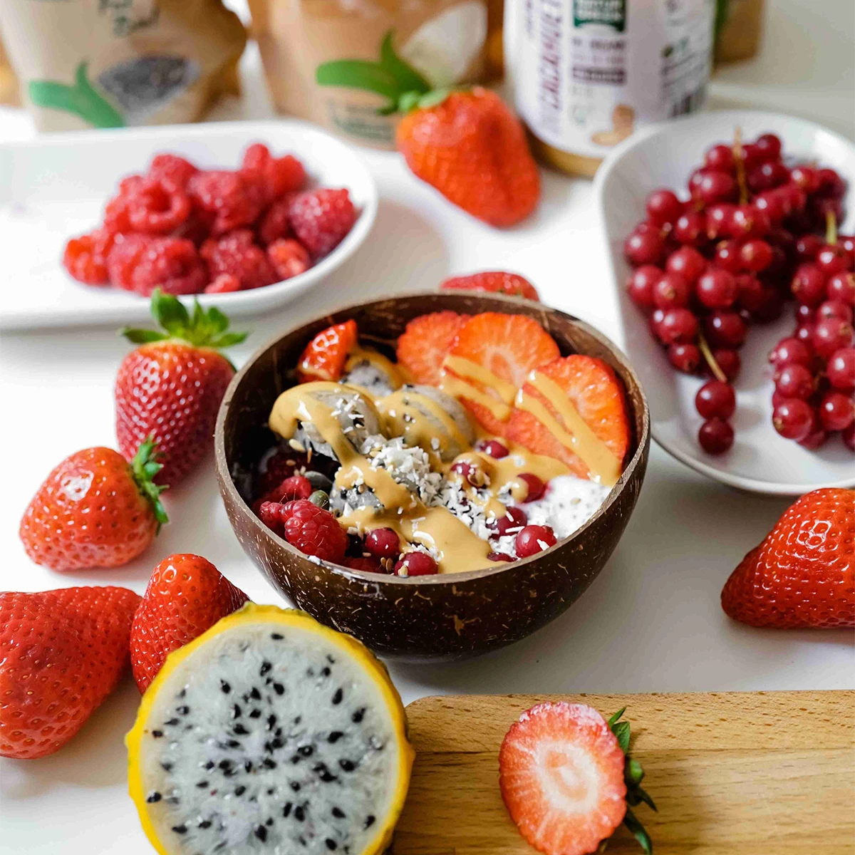 Ensemble Cadeau 2 Bols Et 2 Cuillères En Coco – Image 2