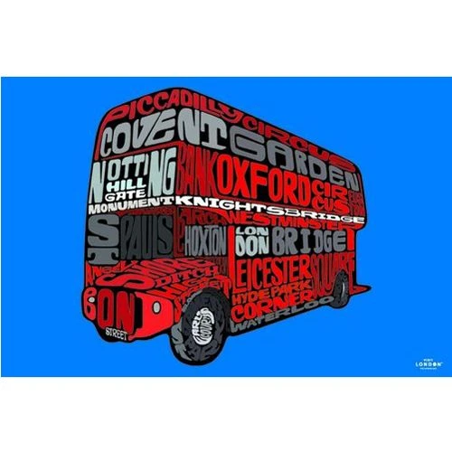 Poster Visit London Routemaste 61 X 91.5 Cm