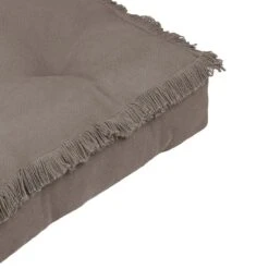 Coussin De Sol Uni En Coton 45 X 45 X 10 Cm - Prague Taupe
