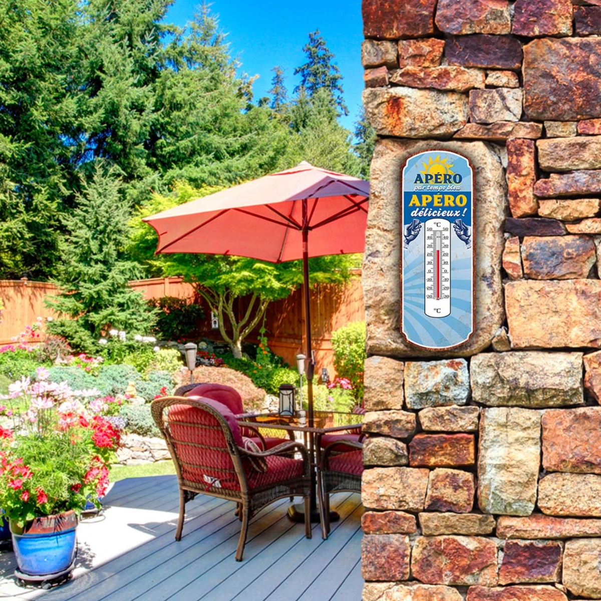 Thermomètre Apéro Par Temps Bleu - Apéro Délicieux !