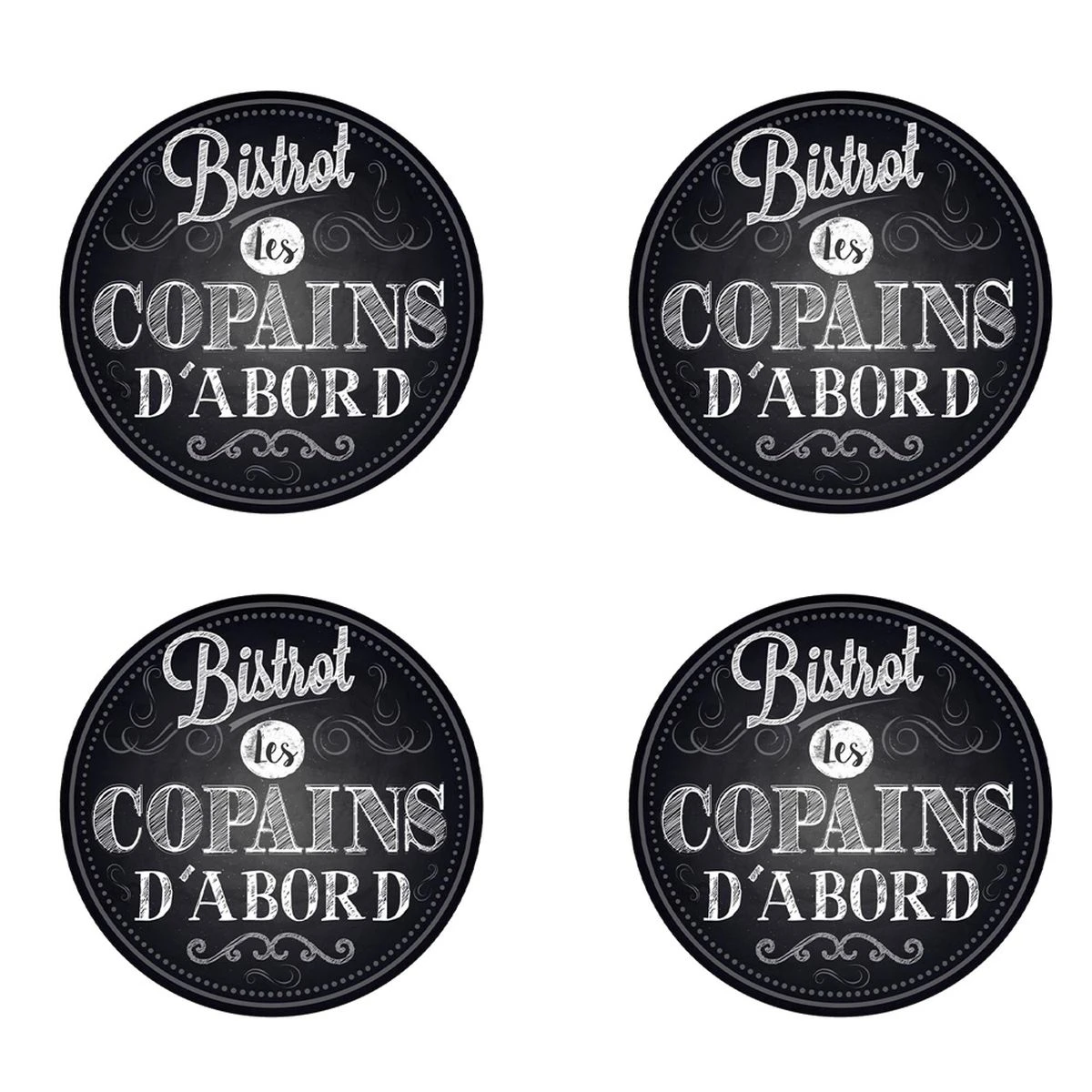 4 Dessous De Verre Bistrot Les Copains D'Abord – Image 2