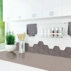 Stickers Carreaux Hexagonaux De Marbre 15 X 13 Cm - Par 4