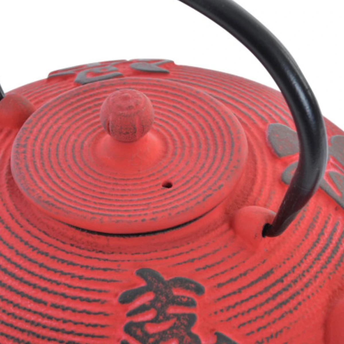 Théière En Fonte Orientale Rouge 0.8 L – Image 2