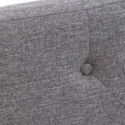 Tête De Lit Grise Capitonnée En Tissu - 157 Cm