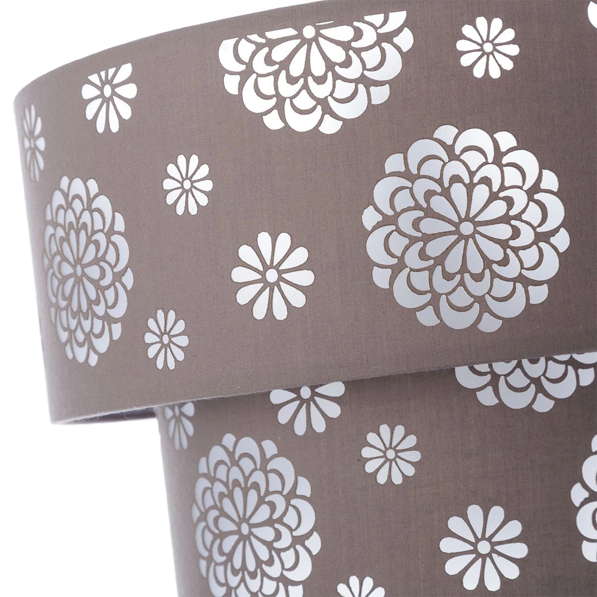 Lustre Motif Floral En Polyester Marron 23 X 30 Cm – Image 2