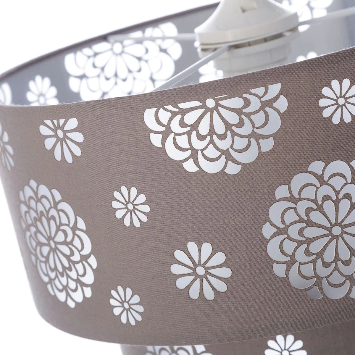 Lustre Motif Floral En Polyester Marron 23 X 30 Cm – Image 3