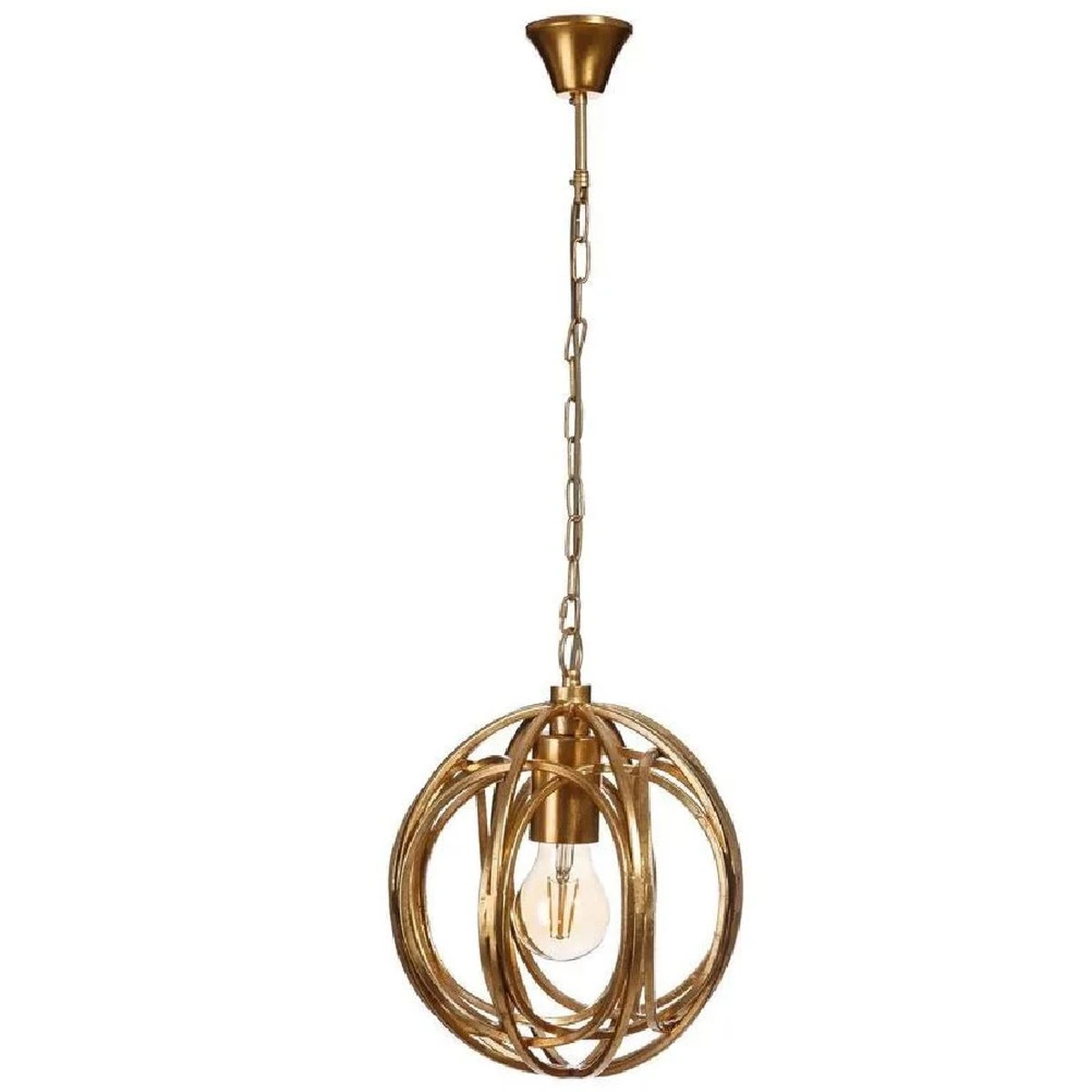 Lustre Sphère Design En Métal Doré 23 Cm – Image 4
