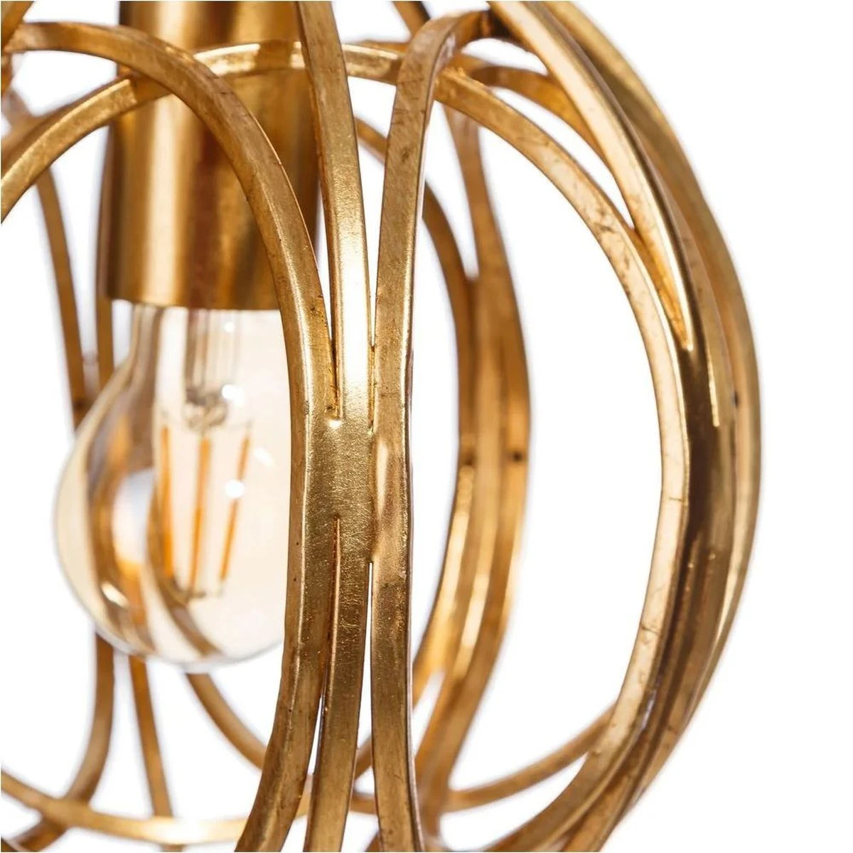 Lustre Sphère Design En Métal Doré 23 Cm