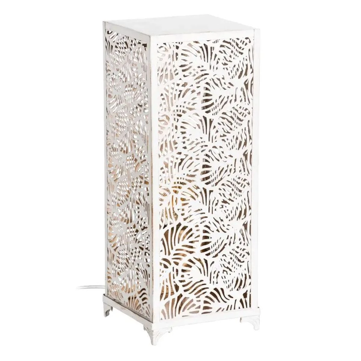 Lampe Blanc Patiné 42 Cm – Image 2