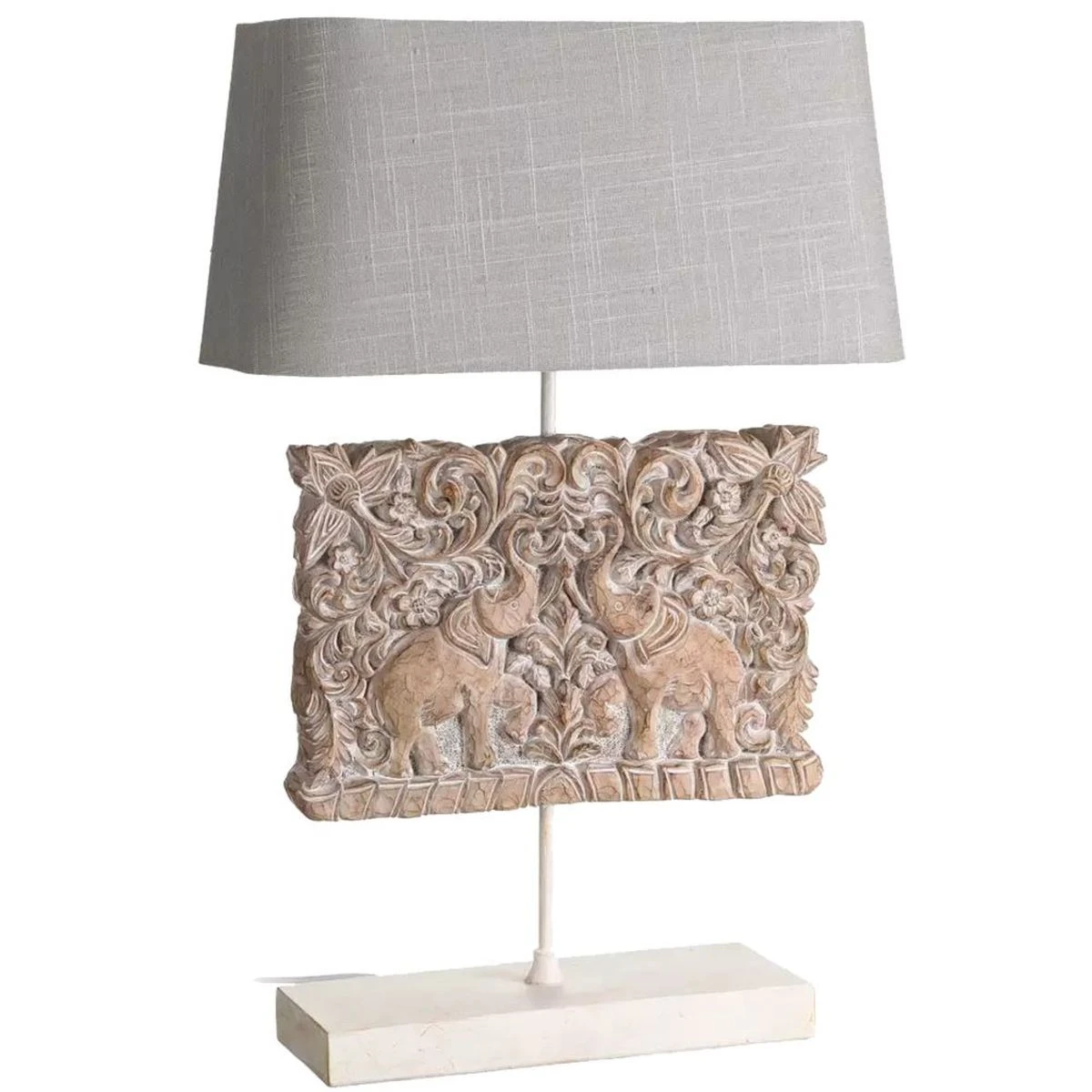 Lampe Motif éléphants En Résine 61.5 Cm – Image 2