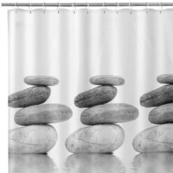 Rideau De Douche Zen Pierres 180 X 200 Cm
