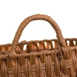 Lot 2 Panières Et 1 Porte-revue En Polyéthylène Tressé