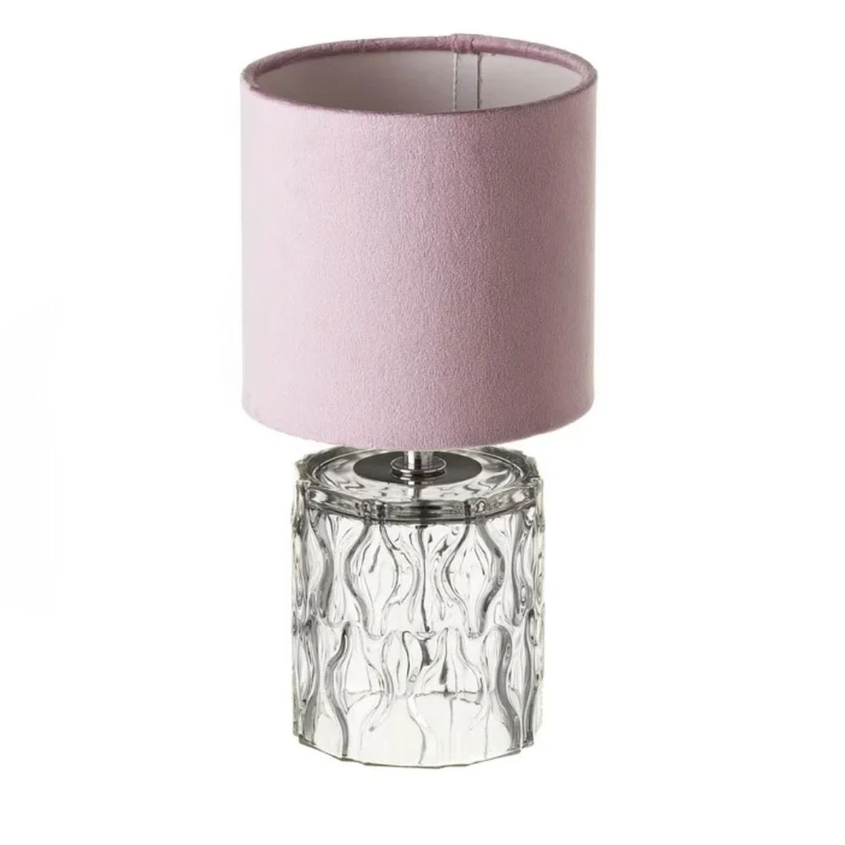 Lampe à Poser En Verre - Mauve - 28 Cm – Image 3
