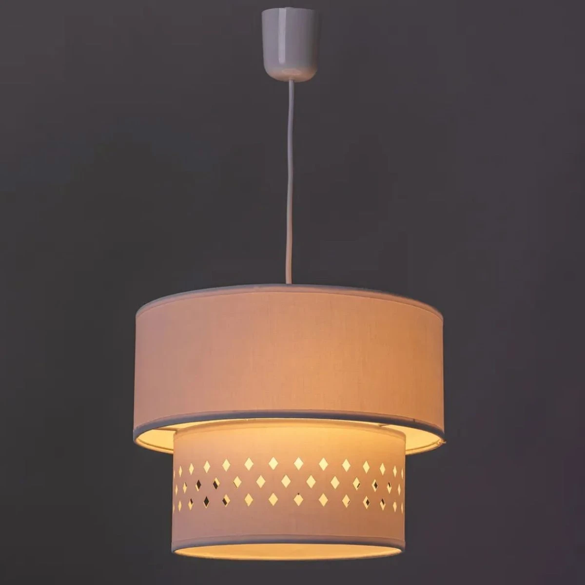 Lustre En Coton Blanc 23 X 30 Cm