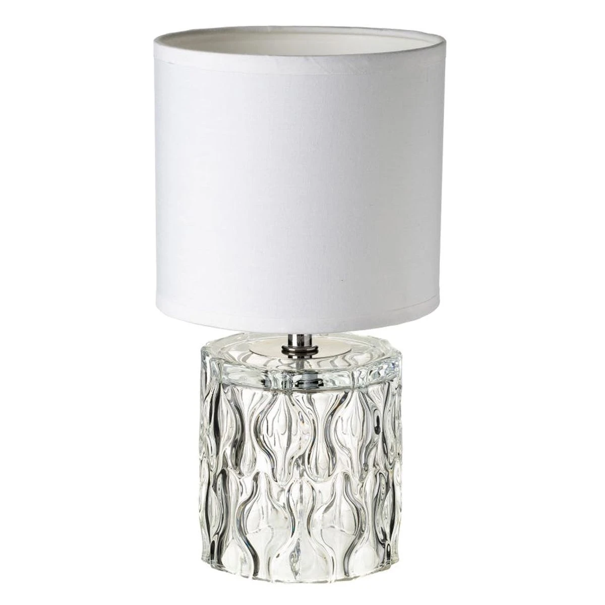 Lampe à Poser En Verre - Blanche - 28 Cm – Image 4