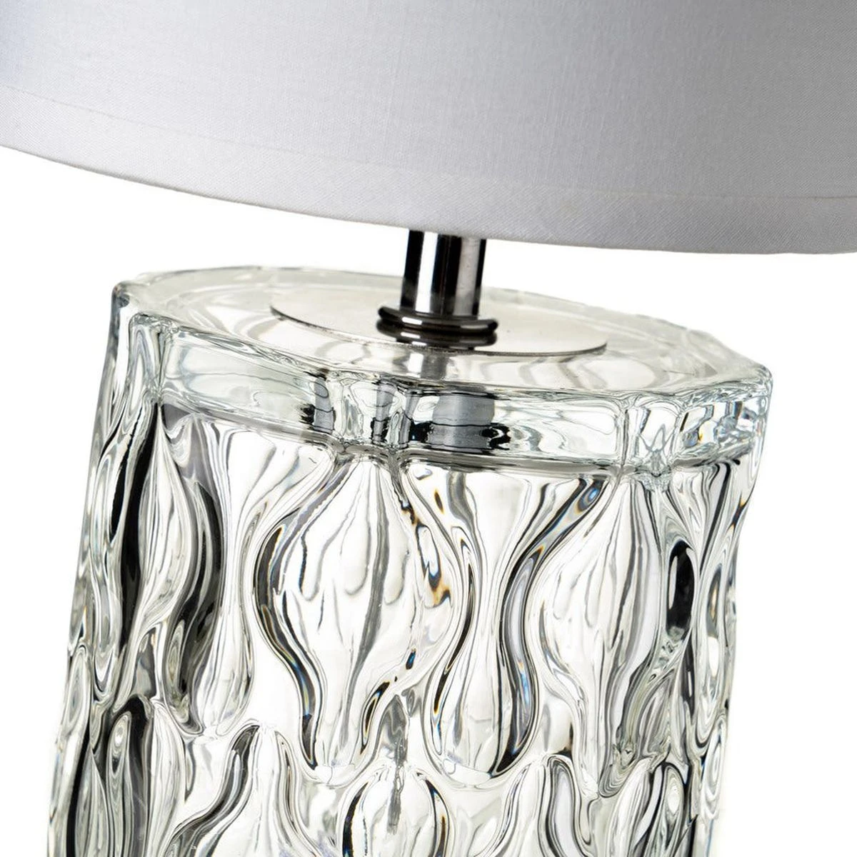 Lampe à Poser En Verre - Blanche - 28 Cm – Image 2
