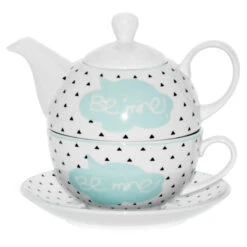 Petite Théière égoïste En Porcelaine 0.25 L - Be Mine Bleu