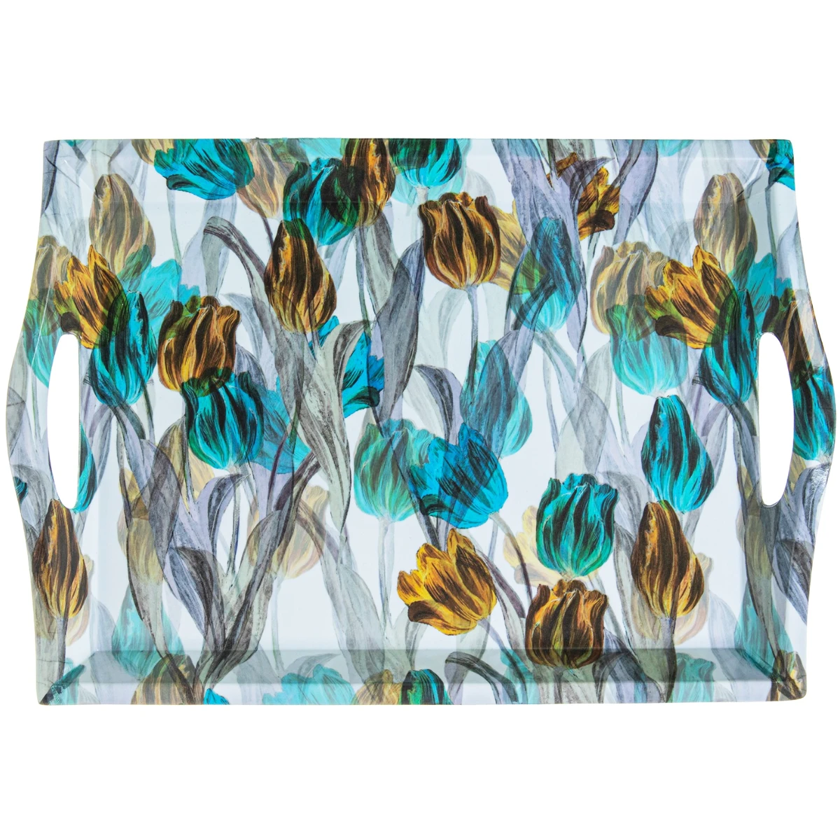 Grand Plateau Tulipes En Mélamine Avec Poignées 44 Cm – Image 3