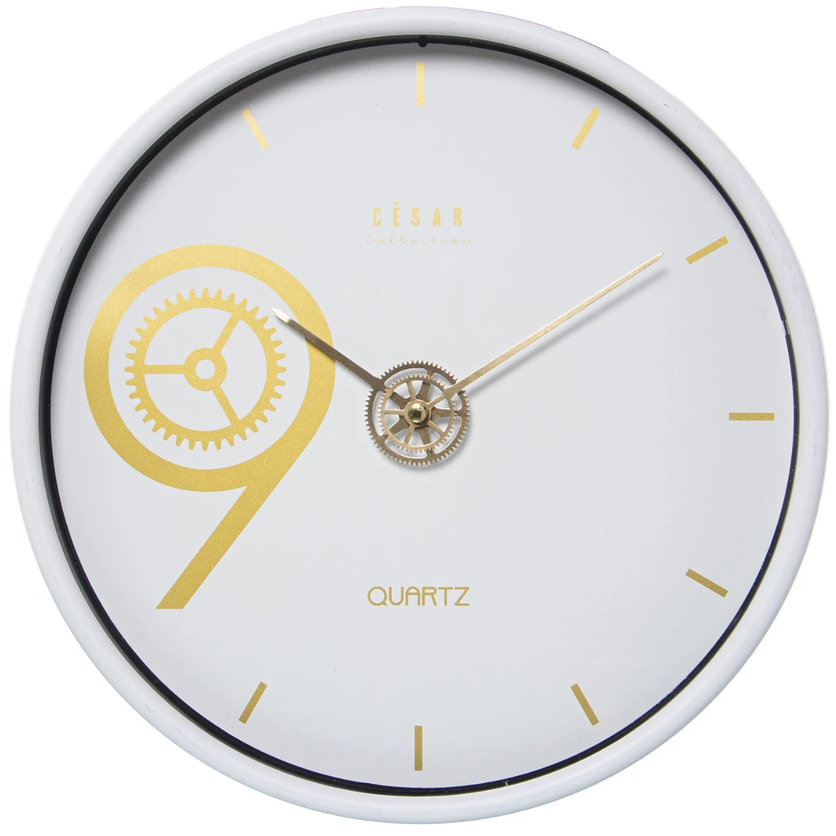 Horloge Murale Minimaliste Blanche Avec Mécanisme Silencieux 25. – Image 2