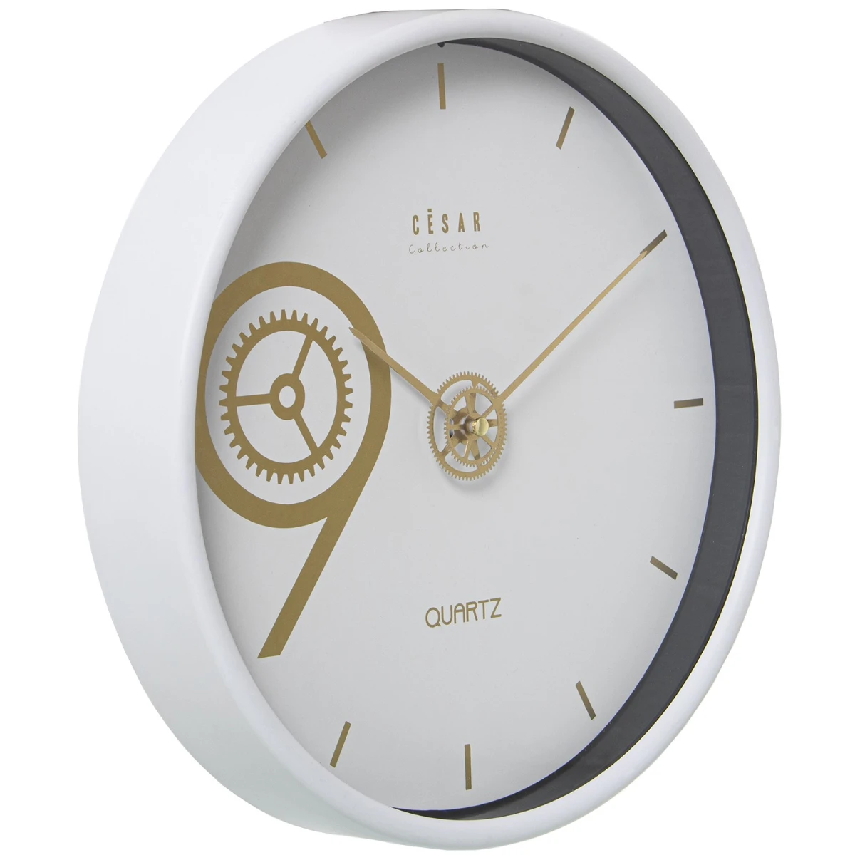 Horloge Murale Minimaliste Blanche Avec Mécanisme Silencieux 25.