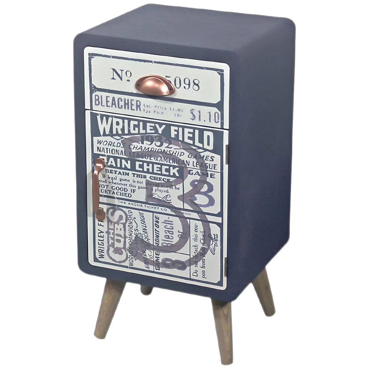 Meuble Chevet Rétro En Bois 50 X 34.5 X 30 Cm – Image 3