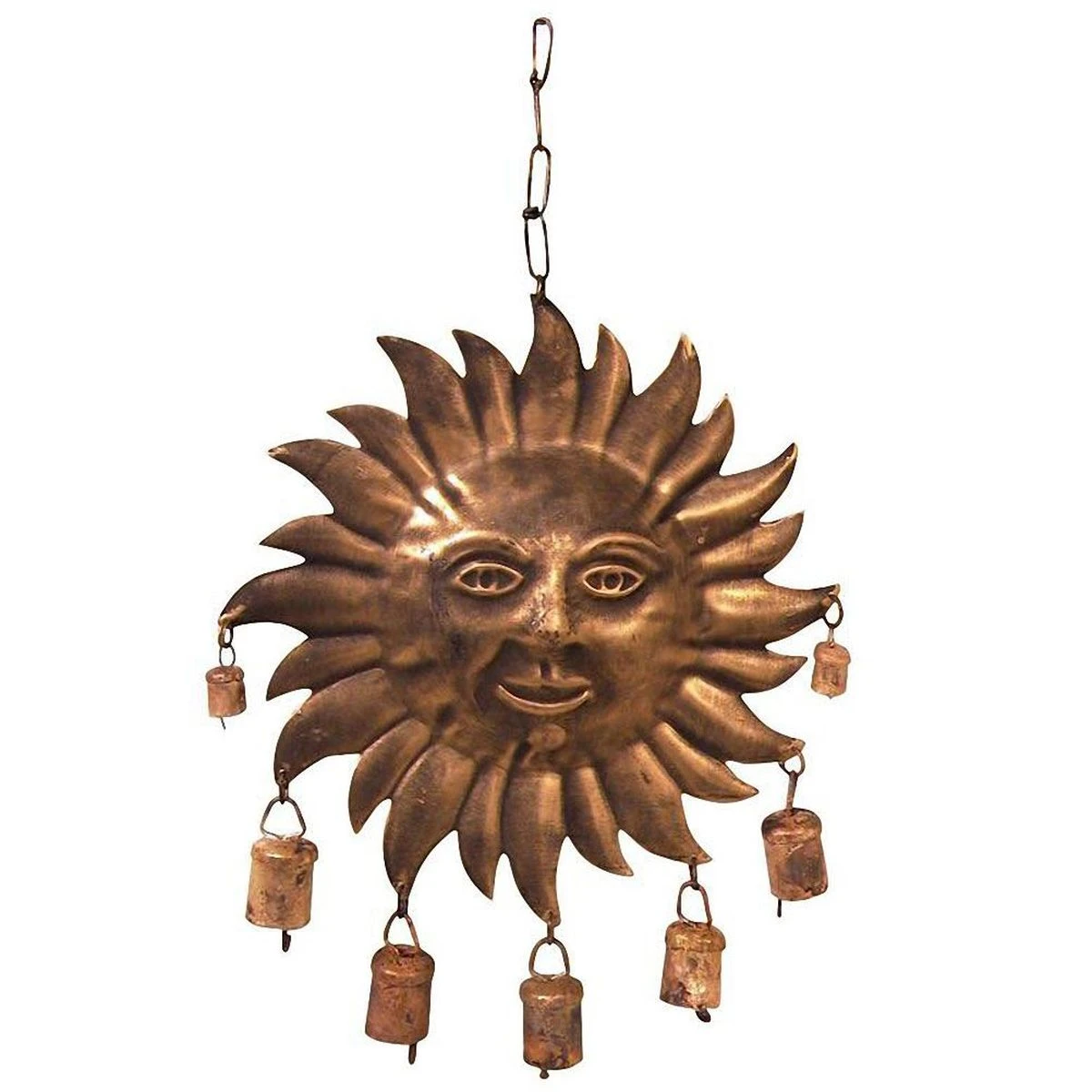 Suspension Sonore Zen Soleil Et Clochettes En Métal 50 Cm – Image 2