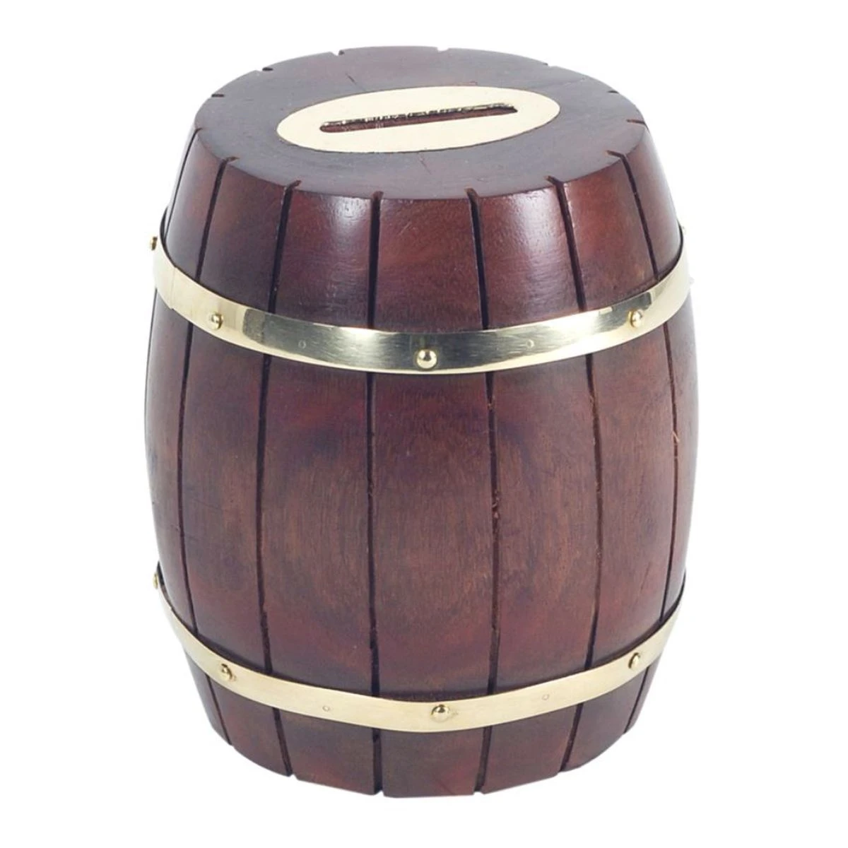 Tireline En Forme De Tonneau En Bois Et Laiton 11 Cm