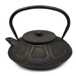 Théière Tetsubin En Fonte Japonaise Noir Et Or - 0.85 L