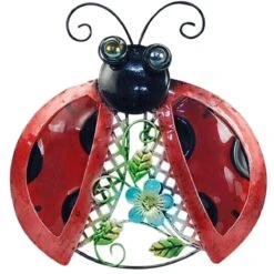 Décoration Coccinelle Mural En Métal Et Verre 20 Cm