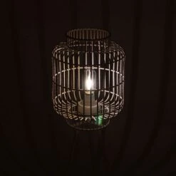 Lampe Led Transportable Couleur Blanche Et Or 70 Cm