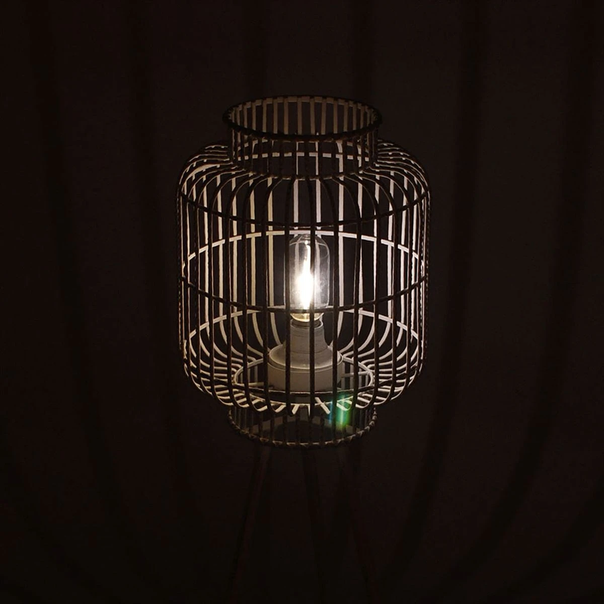 Lampe Led Transportable Couleur Blanche Et Or 70 Cm