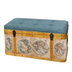 Ensemble De 3 Coffres Bancs - Mappemonde