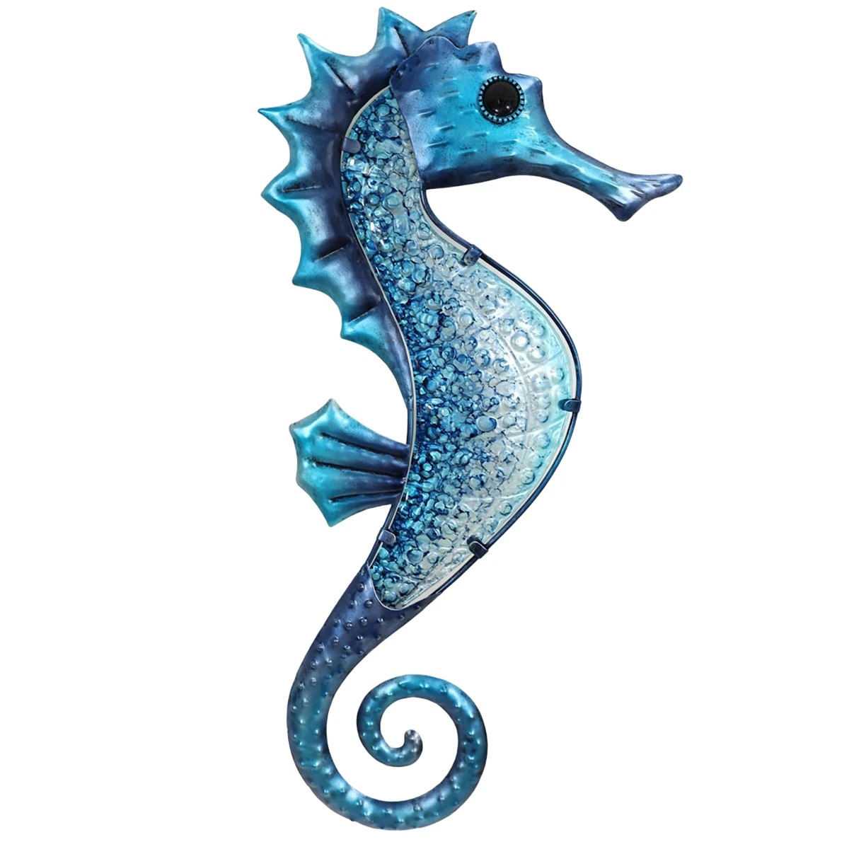 Décoration Murale Hippocampe En Métal Et Verre 44 Cm – Image 2
