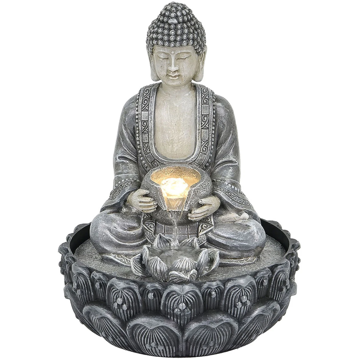 Fontaine Dintérieur Bouddha En Résine 27 Cm – Image 4