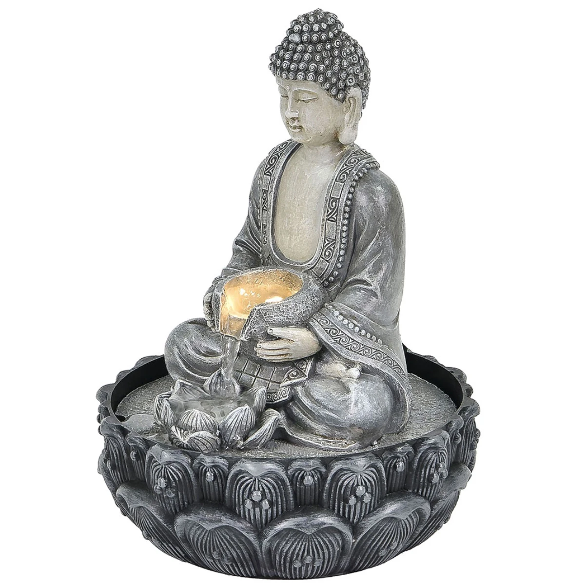 Fontaine Dintérieur Bouddha En Résine 27 Cm – Image 3