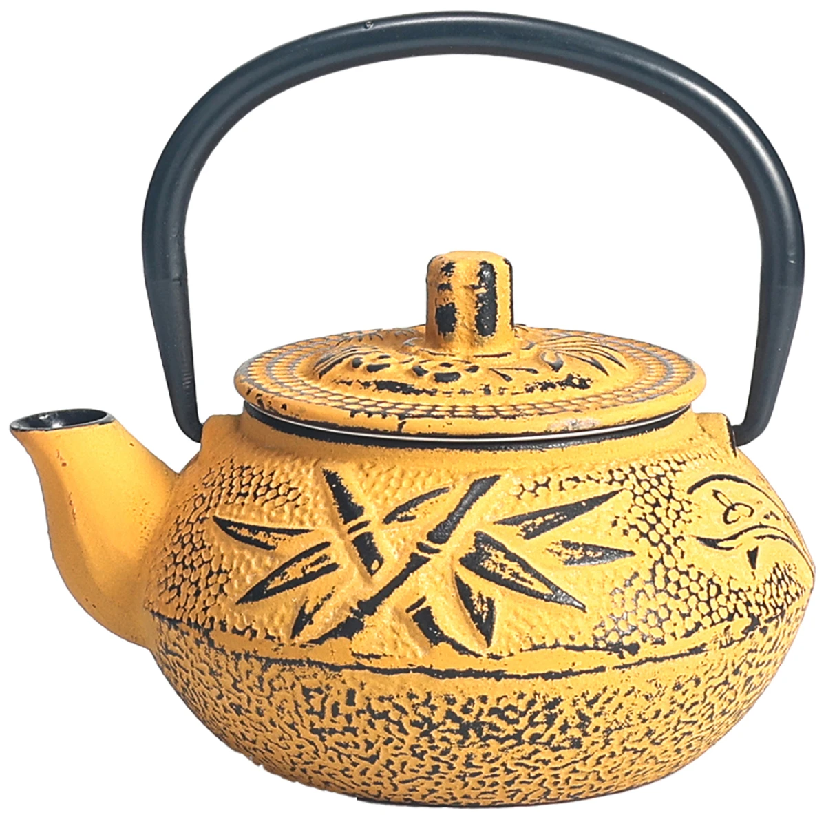 Petite Théière Japonaise En Fonte émaillée Orange 0.30 Litre – Image 2