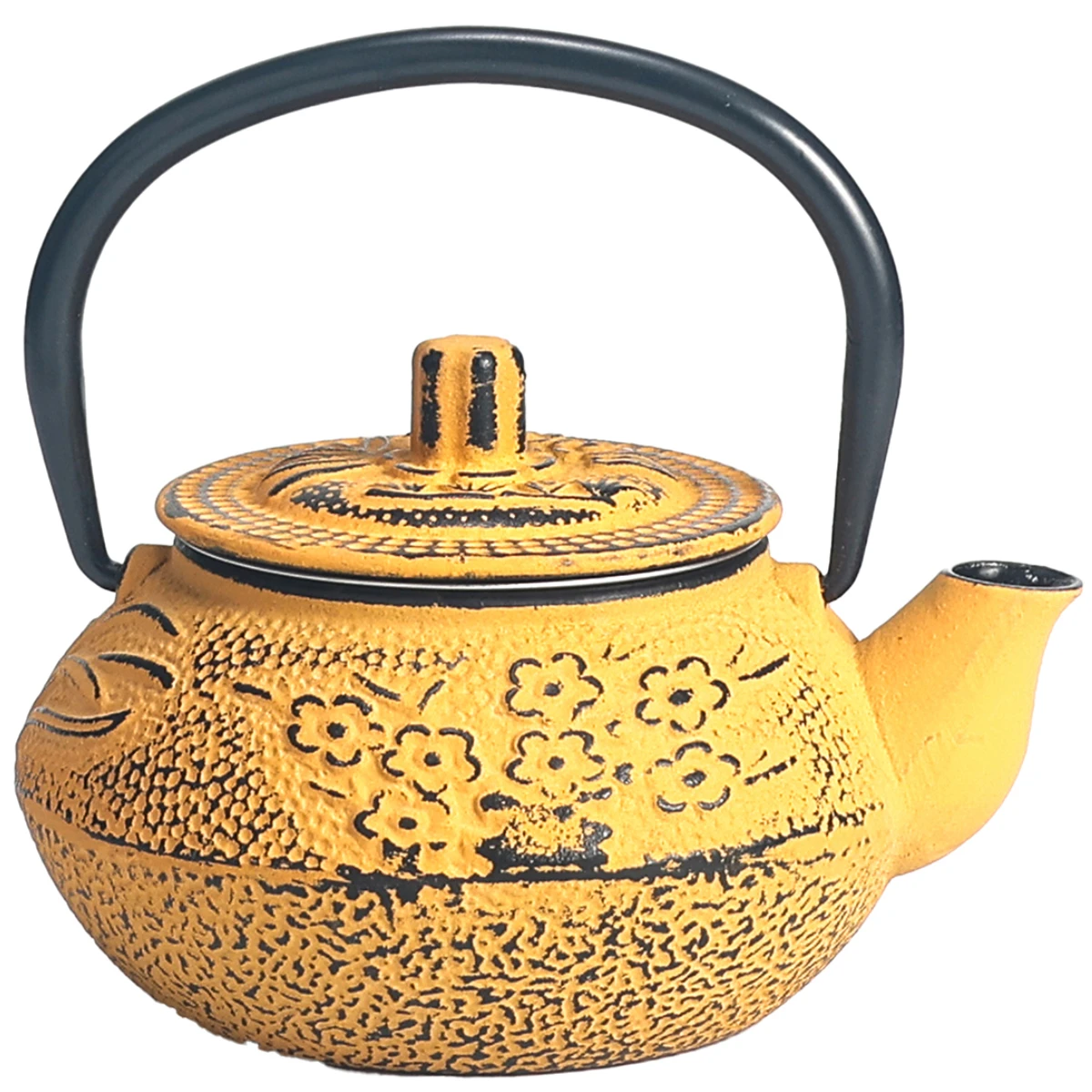 Petite Théière Japonaise En Fonte émaillée Orange 0.30 Litre – Image 3