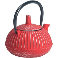 Petite Théière Japonaise En Fonte émaillée Rouge 0.30 Litre