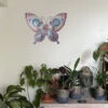 Décoration Murale Papillon En Métal Orange Et Bleu 30 Cm