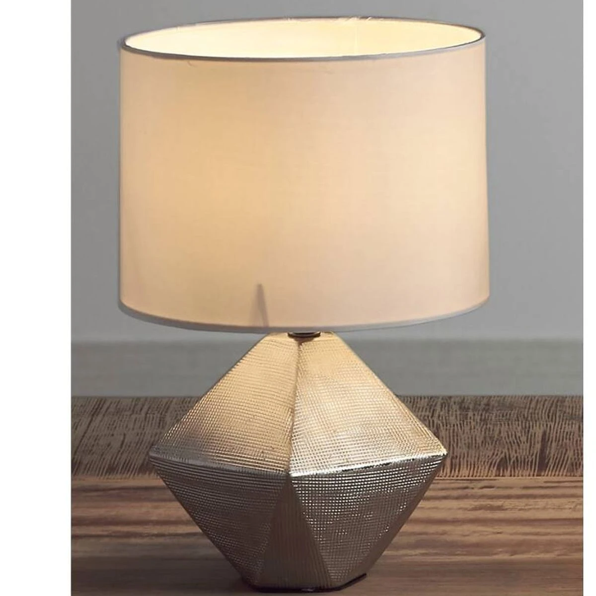 Lampe à Poser Zenda En Céramique Argentée 32 Cm – Image 2